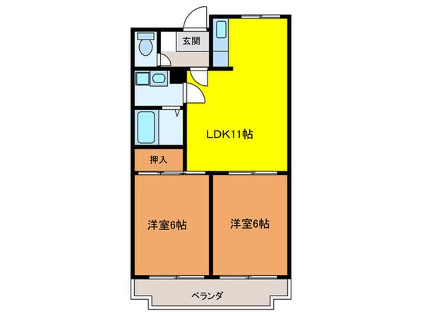 ラフィ－ネ鶴丸の物件間取画像